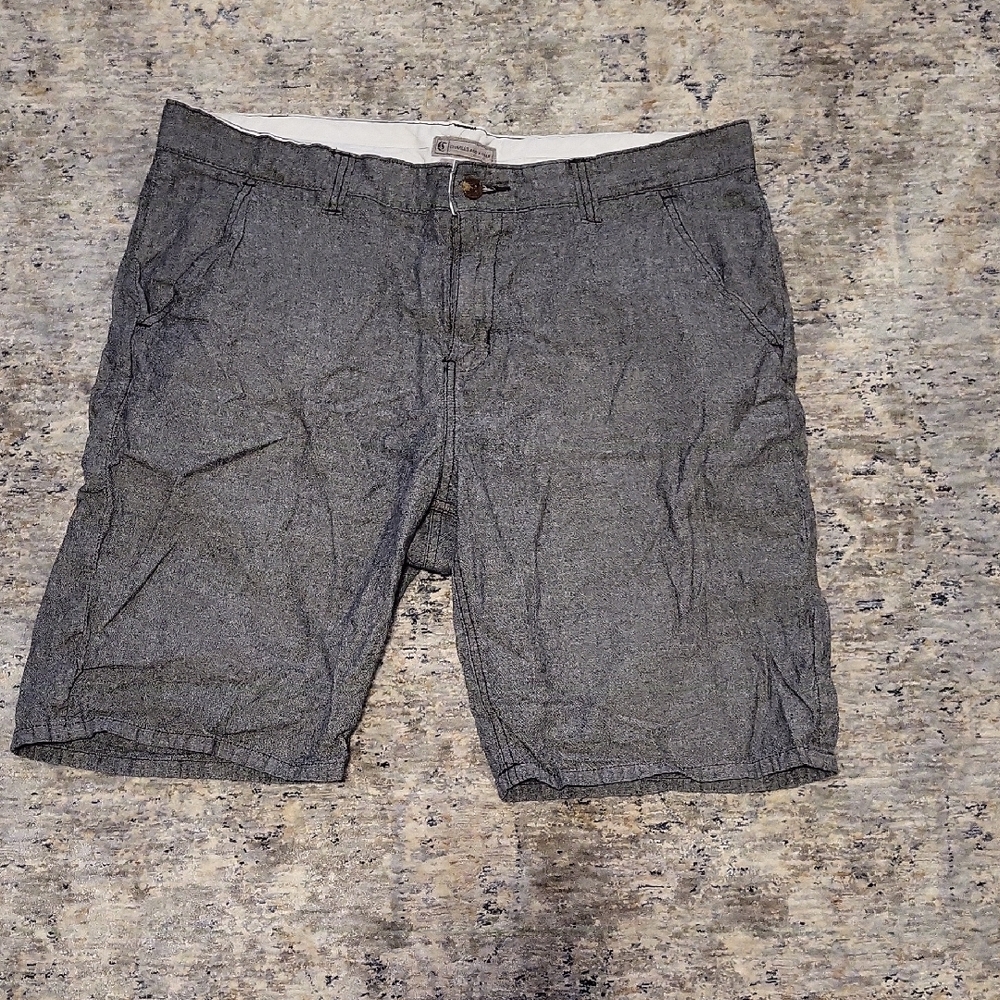 Classic Gray Men's Flat Front Shorts